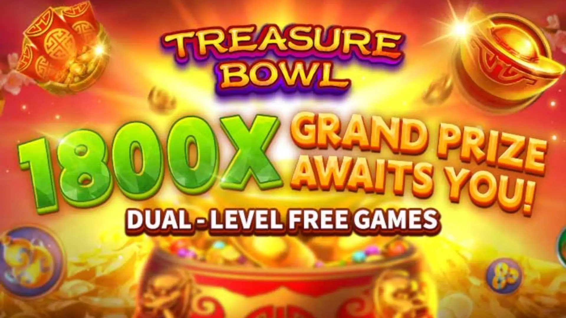 Multiplicadores Treasure Bowl 999kka - 7777x Máximo com Tigela Dourada